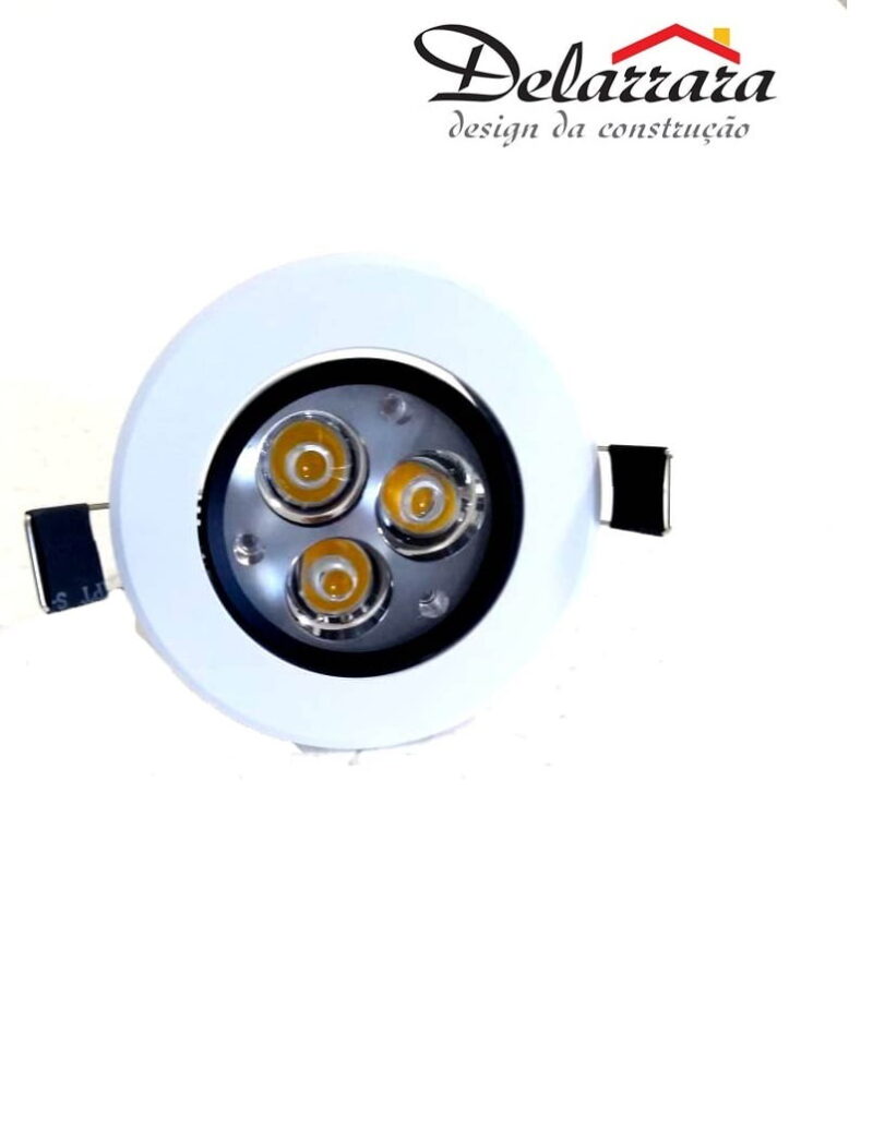 Spot Embutir  Led  Com Anel Preto 3500K  6000K Bivolt