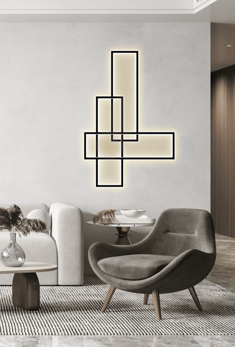 Arandela LED 192W 3000K Preto