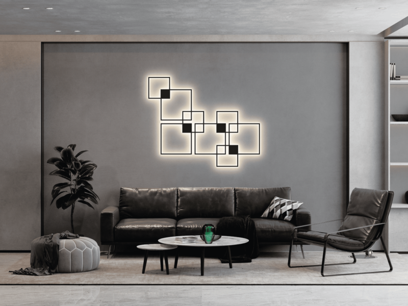 Arandela LED 256w 3000k Preto
