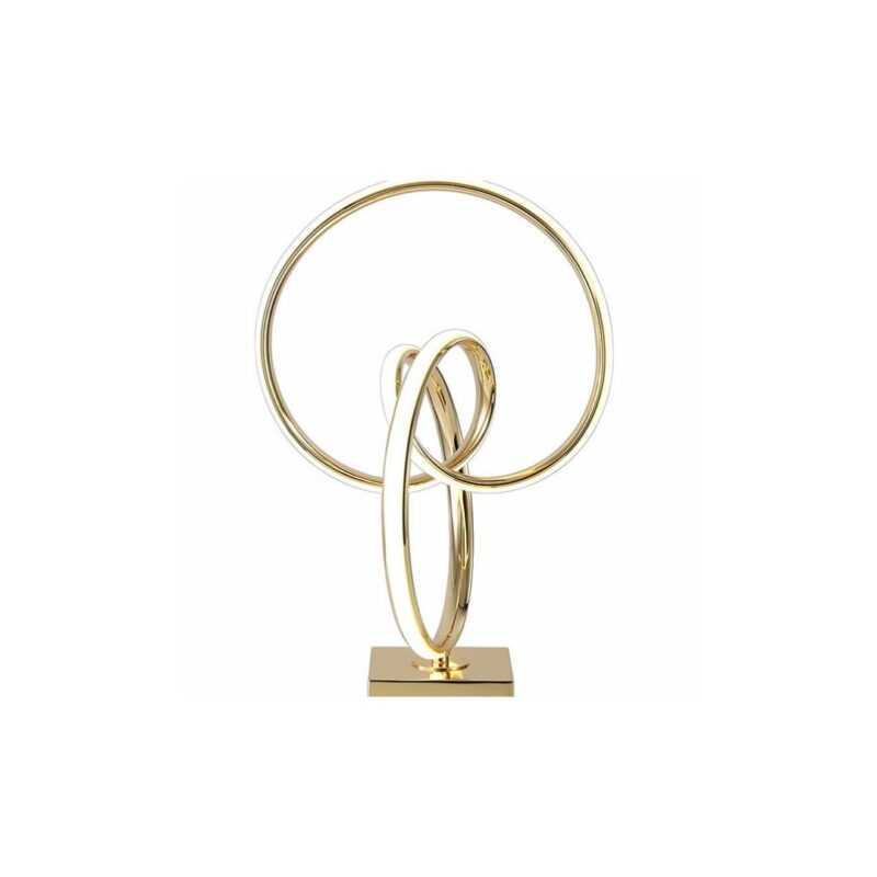 Abajur LED Dourado 29WX2 com sequenciador 3 tonalidades
