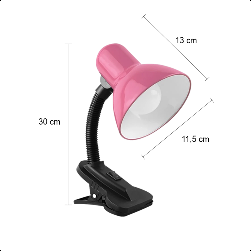 Abajur Luminária Base Garra Flexível Dobrável Articulável - Image 6