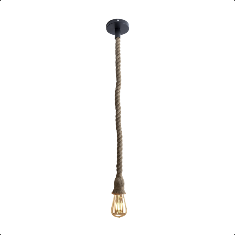 Luminária Pendente Corda Retro com Lâmpada Led Filamento