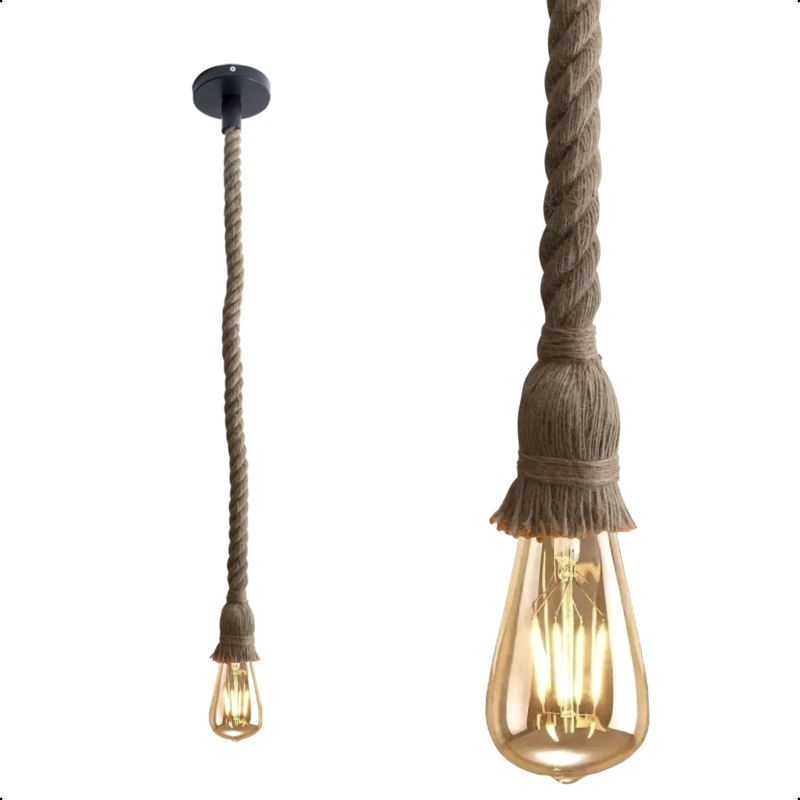 Luminária Pendente Corda Retro com Lâmpada Led Filamento - Image 3