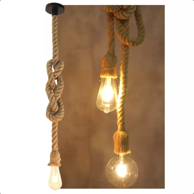 Luminária Pendente Corda Retro com Lâmpada Led Filamento - Image 7