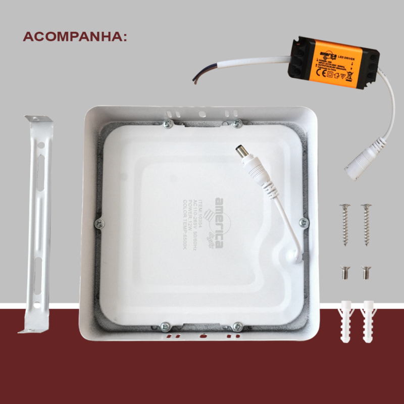Plafon Sobrepor 6w Mini Luminaria Led Quadrada 8,5cm Teto - Image 6