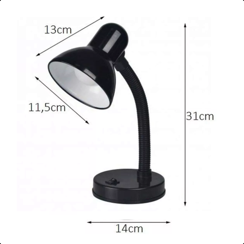 Abajur Luminária Mesa Flexível Articulável quarto escritório - Image 2